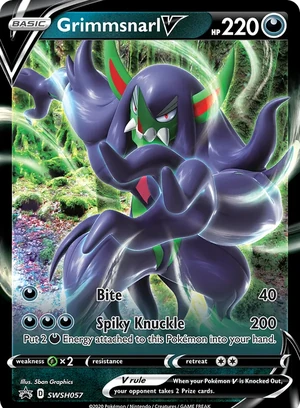 Grimmsnarl V #SWSH057, SWSH Black Star Holo, TCGdex reference