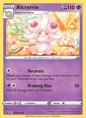 Alcremie #SWSH058, SWSH Black Star Holo, TCGdex reference