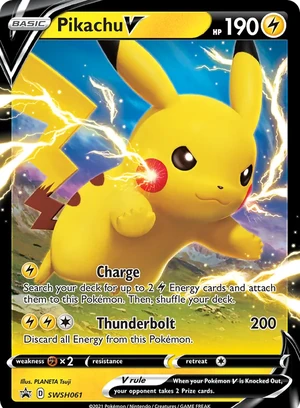 Pikachu V #SWSH061, SWSH Black Star Holo, TCGdex reference