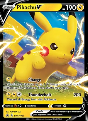 Pikachu V #SWSH061, SWSH Black Star Holo, TCGdex reference