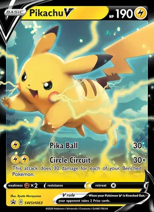 Pikachu V #SWSH063, SWSH Black Star Holo, TCGdex reference