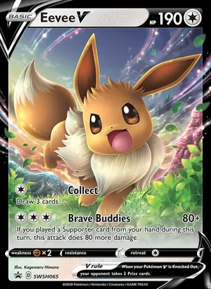 Eevee V #SWSH065, SWSH Black Star Holo, TCGdex reference
