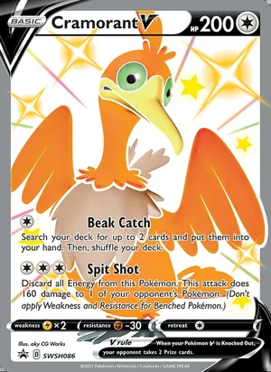 Cramorant V #SWSH086, SWSH Black Star Holo, TCGdex reference