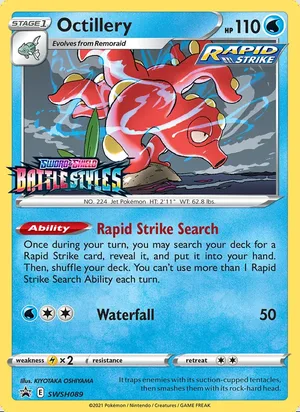 Octillery SWSH089, prerelease base reference scan