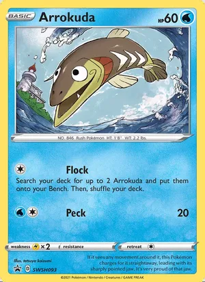 Arrokuda #SWSH093, SWSH Black Star Holo, TCGdex reference