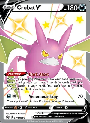 Crobat V #SWSH098, SWSH Black Star Holo, TCGdex reference
