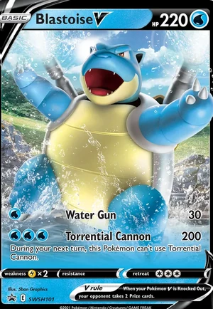 Blastoise V #SWSH101, SWSH Black Star Holo, TCGdex reference