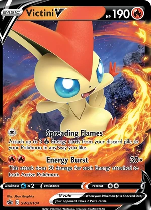 Victini V #SWSH104, SWSH Black Star Holo, TCGdex reference