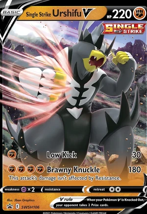 Single Strike Urshifu V #SWSH106, SWSH Black Star Holo, TCGdex reference
