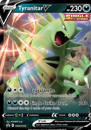 Tyranitar V #SWSH109, SWSH Black Star Holo, TCGdex reference