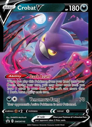 Crobat V #SWSH110, SWSH Black Star Holo, TCGdex reference