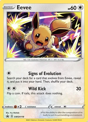 Eevee #SWSH118, SWSH Black Star Holo, TCGdex reference