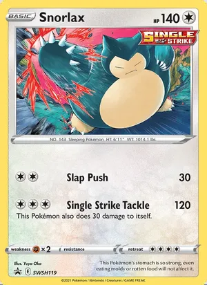 Snorlax #SWSH119, SWSH Black Star Holo, TCGdex reference