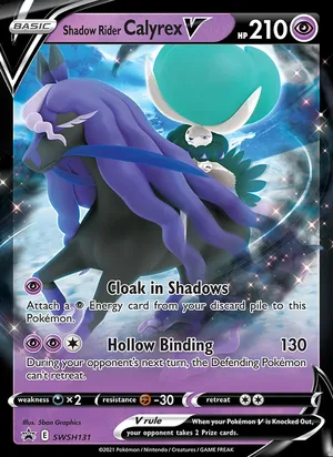 Shadow Rider Calyrex V #SWSH131, SWSH Black Star Holo, TCGdex reference