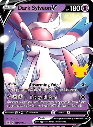 Dark Sylveon V #SWSH134, SWSH Black Star Holo, TCGdex reference