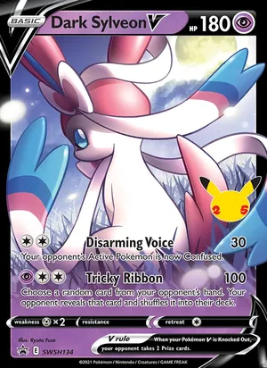 Dark Sylveon V #SWSH134, SWSH Black Star Holo, TCGdex reference