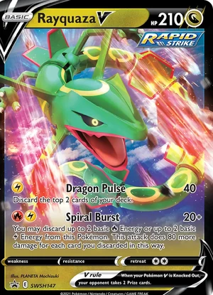 Rayquaza V #SWSH147, SWSH Black Star Holo, TCGdex reference