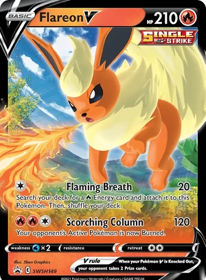 Flareon V #SWSH149, SWSH Black Star Holo, TCGdex reference