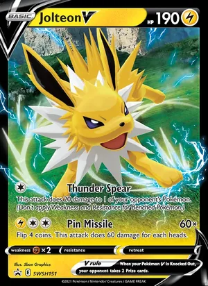 Jolteon V #SWSH151, SWSH Black Star Holo, TCGdex reference