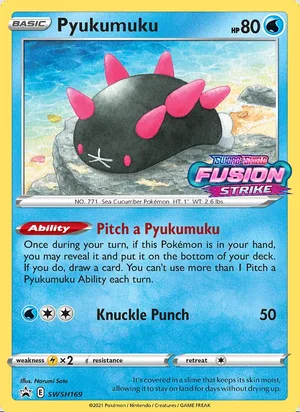 Pyukumuku SWSH169, prerelease base reference scan