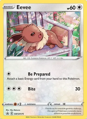 Eevee #SWSH175, SWSH Black Star Holo, TCGdex reference