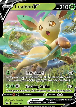 Leafeon V #SWSH194, SWSH Black Star Holo, TCGdex reference
