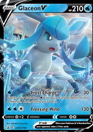 Glaceon V #SWSH196, SWSH Black Star Holo, TCGdex reference