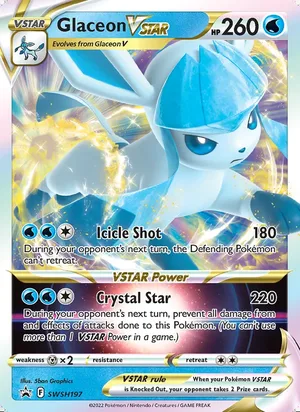 Glaceon VSTAR #SWSH197, SWSH Black Star Holo, TCGdex reference
