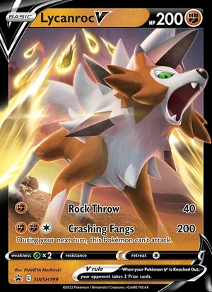 Lycanroc V #SWSH199, SWSH Black Star Holo, TCGdex reference