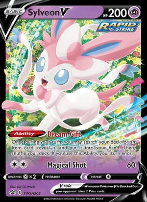 Sylveon V #SWSH202, SWSH Black Star Holo, TCGdex reference