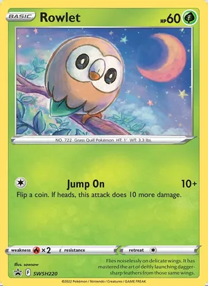 Rowlet #SWSH220, SWSH Black Star Mirror Holofoil, TCGdex reference