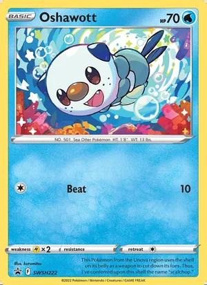 Oshawott #SWSH222, SWSH Black Star Mirror Holofoil, TCGdex reference
