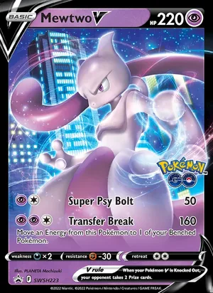 Mewtwo V #SWSH223, SWSH Black Star Holo, TCGdex reference