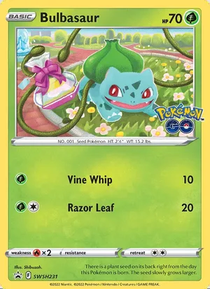 Bulbasaur #SWSH231, SWSH Black Star Holo, TCGdex reference