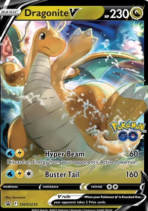 Dragonite V #SWSH235, SWSH Black Star Holo, TCGdex reference