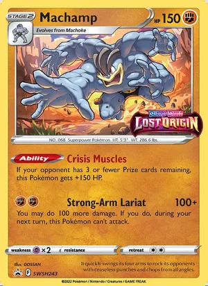 Machamp SWSH243, prerelease base reference scan