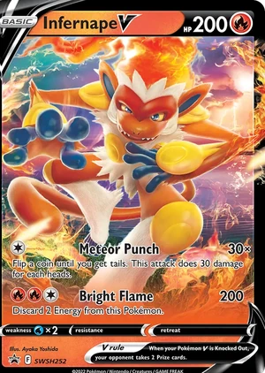 Infernape V #SWSH252, SWSH Black Star Holo, TCGdex reference