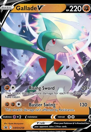 Gallade V #SWSH258, SWSH Black Star Holo, TCGdex reference
