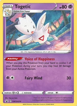 Togetic #SWSH276, SWSH Black Star Holo, TCGdex reference