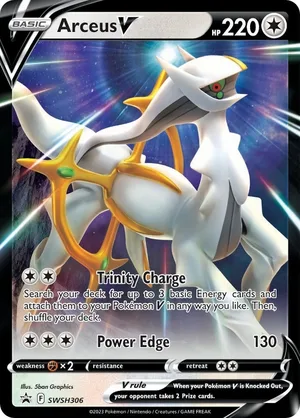 Arceus V #SWSH306, English SWSH Black Star Promos promo, reference image