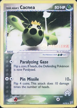 Team Aqua's Cacnea Prerelease PSA reference placeholder