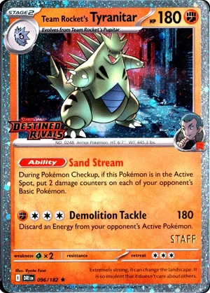 Team Rocket's Tyranitar Staff Prerelease PSA cert 158502198 reference placeholder