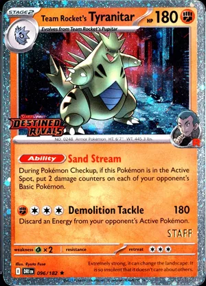 Team Rocket's Tyranitar Staff Prerelease PSA cert 158502198 reference placeholder