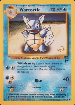 Wartortle Gold W stamp PSA reference placeholder