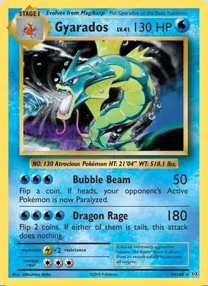 Gyarados 34/108, base reference; stamps unverified