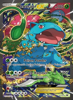 Venusaur EX #XY123, XY Black Star Holo, TCGdex reference