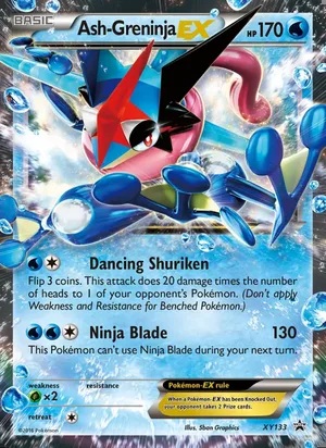 Ash Greninja EX #XY133, XY Black Star Holo, TCGdex reference