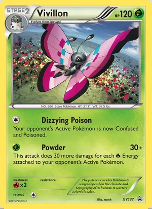 Vivillon #XY137, XY Black Star Holo, TCGdex reference
