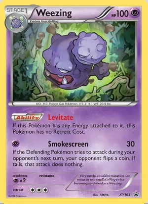 Weezing #XY163, XY Black Star Holo, TCGdex reference