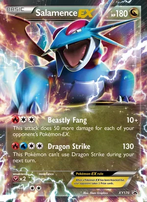 Salamence EX #XY170, XY Black Star Holo, TCGdex reference